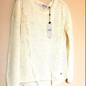 ONLY Unique Textured Knit Tasseled Sweater